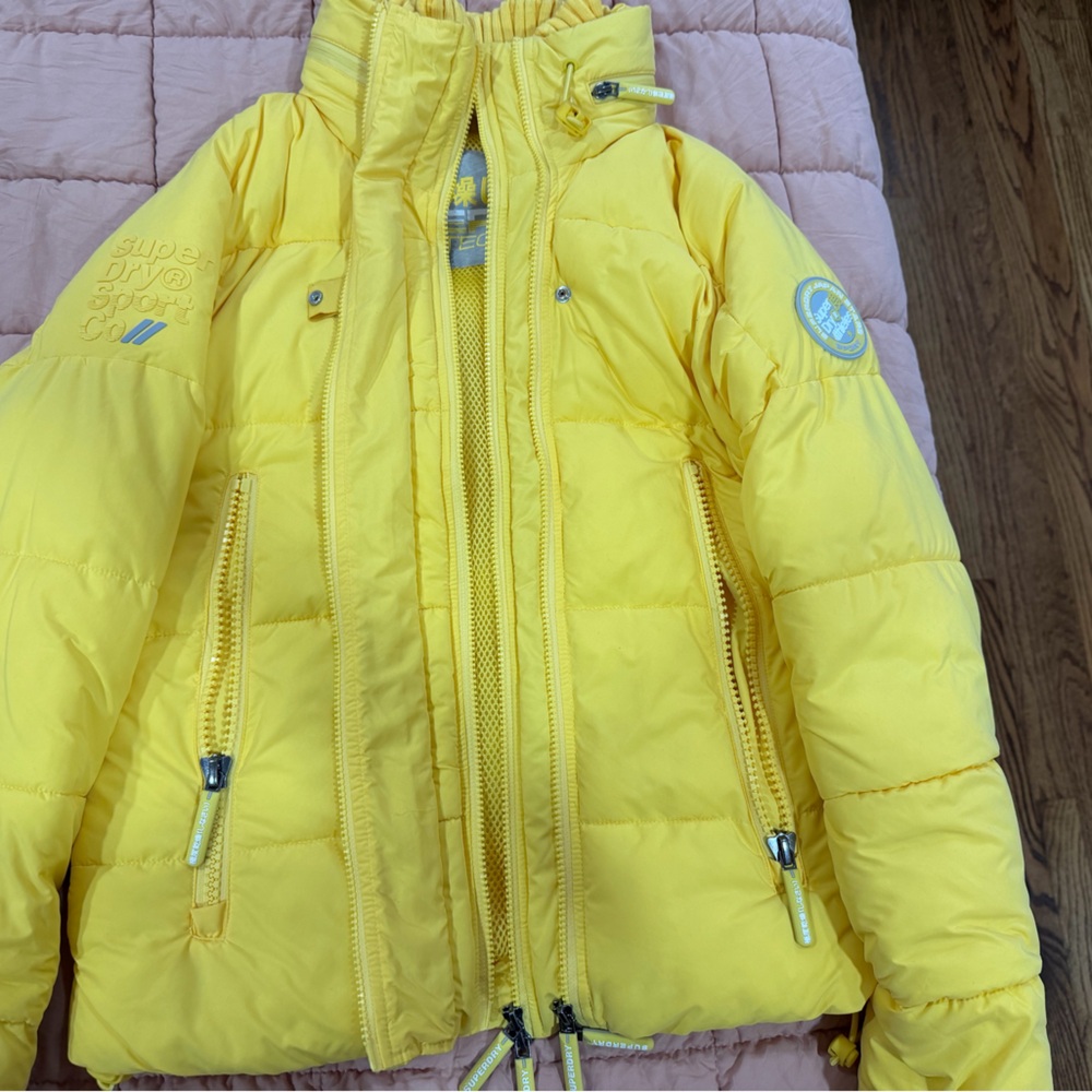 Superdry Women's Yellow Puffer Jacket